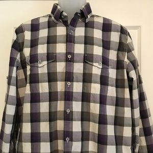 Express Button-down L/S Shirt - Men's L Modern Fit